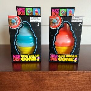 Needoh Nice Cream Cone Bundle - Blue & Orange